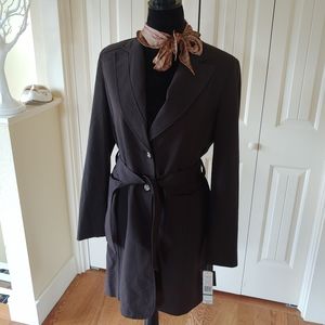 Larry Levine Chocolate Trench Coat